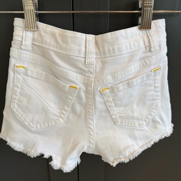 Boden | mini Boden | White Denim Shorts | Yellow Stitch Detailing | 4 - Picture 7 of 8
